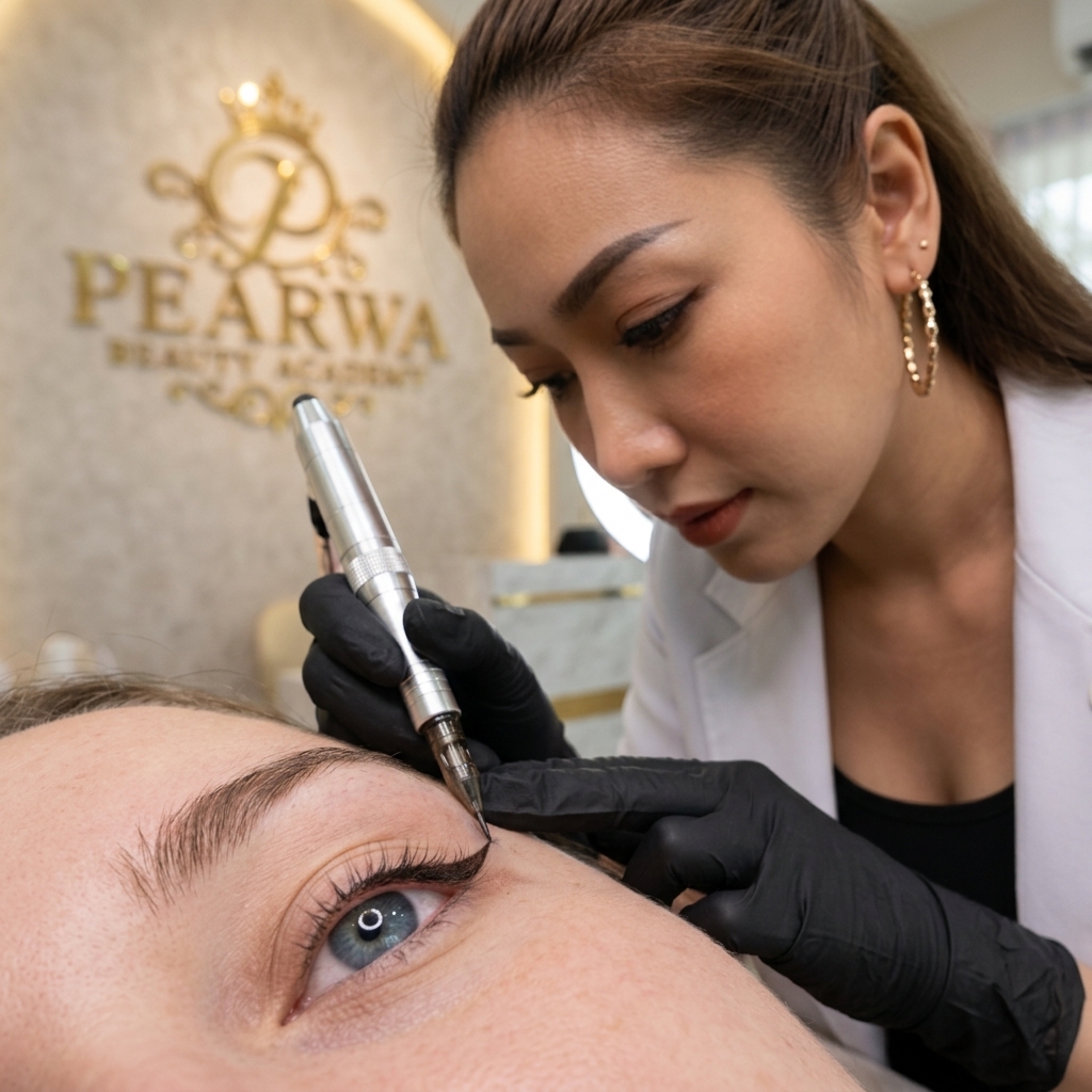 Permanent eyeliner application